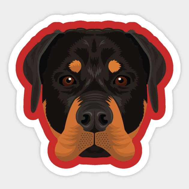 Rottweiler Sticker by threeblackdots